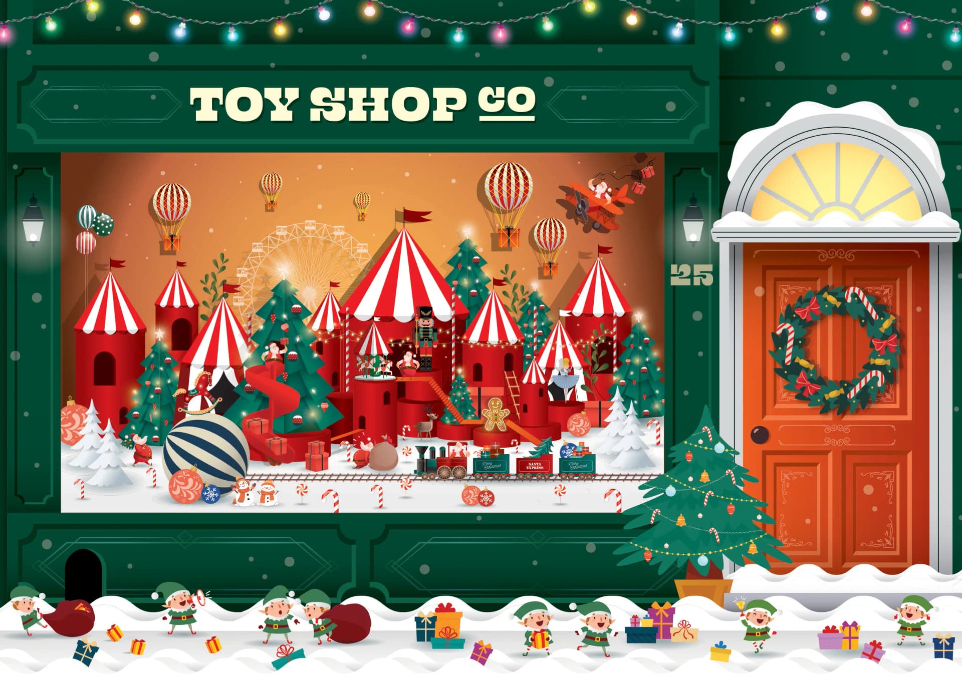 Interdruk - Puzzle Christmas: Toy Shop - 500 dielov