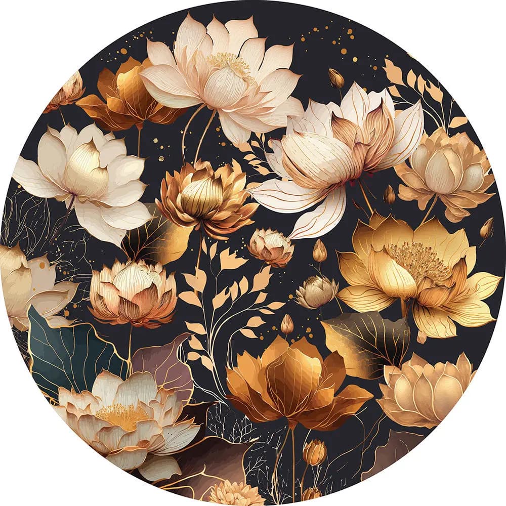 Interdruk - Puzzle Flowers - round - 500 dielov