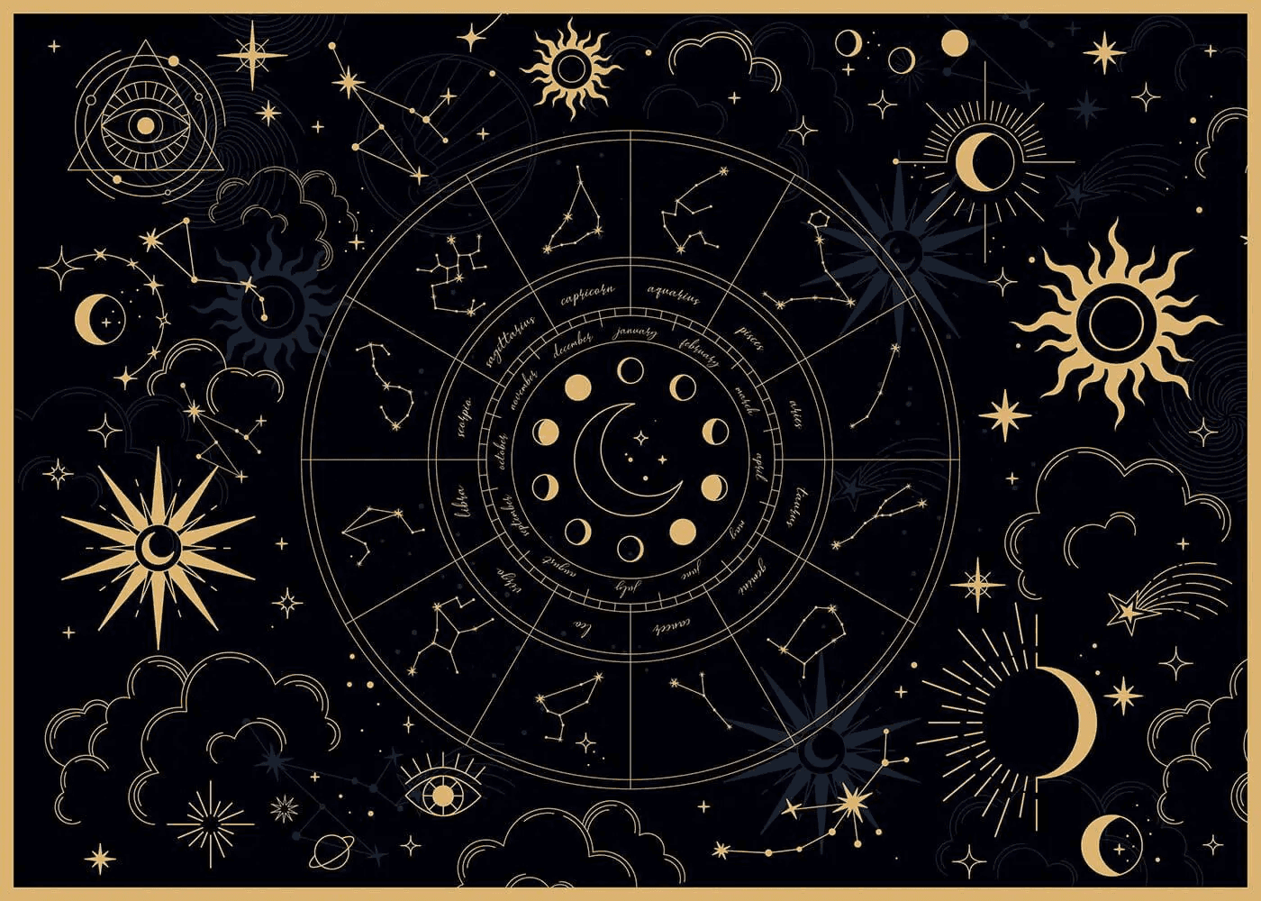 INTERDRUK Puzzle Galaxy: Zvěrokruh 1000 dílků