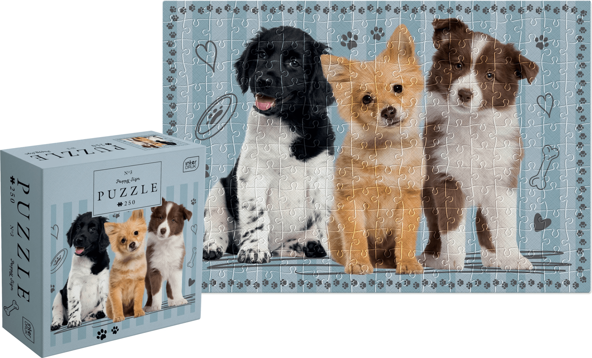 INTERDRUK Puzzle Mláďata: Štěňata 250 dílků