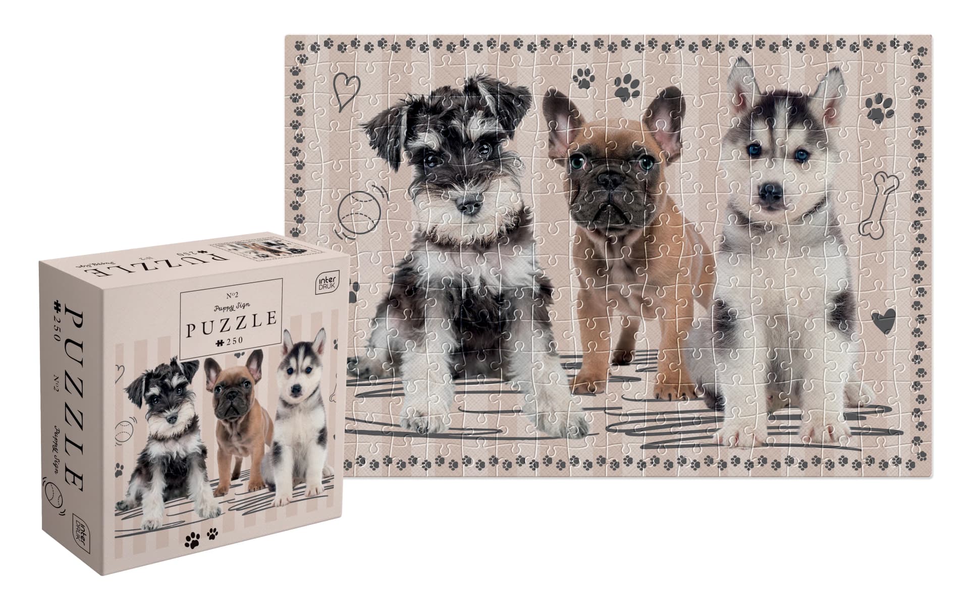 Interdruk - Puzzle Puppy Sign - 250 dielov