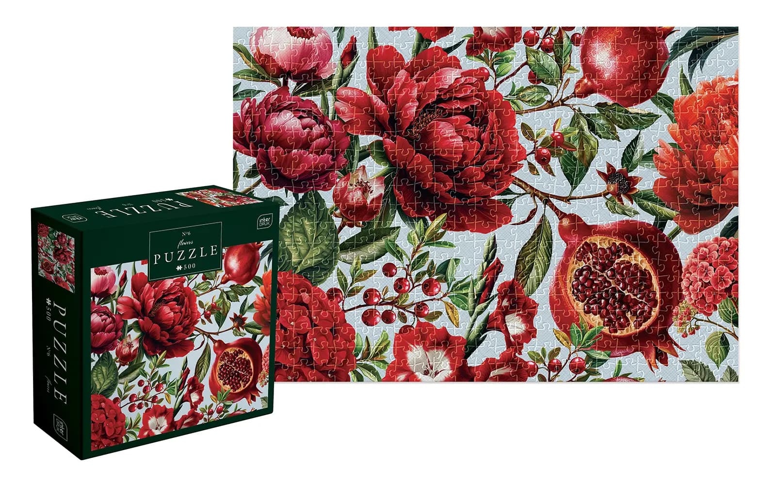 Interdruk - Puzzle Red flowers - 500 dielov