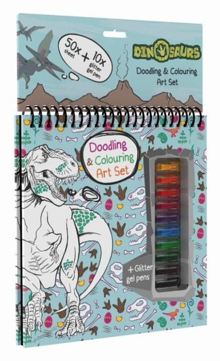 JIRI MODELS Blok s gelovými pery Dinosauři