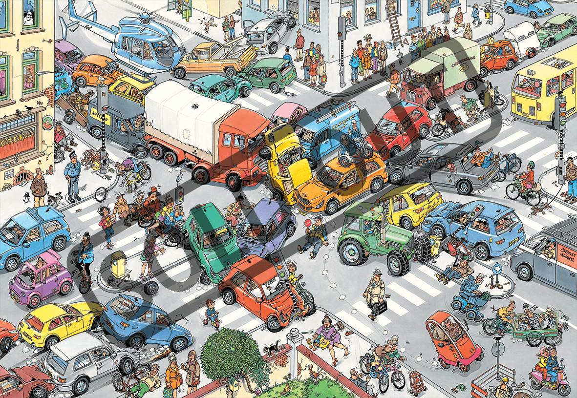 JUMBO Puzzle JvH Dopravní chaos 3000 dílků