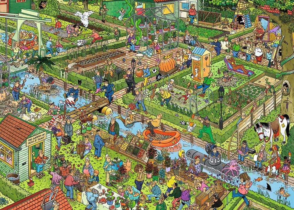 JUMBO Puzzle JvH Zeleninová zahrada 1000 dílků