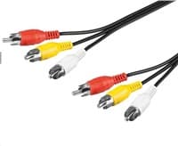 Kábel PremiumCord 3x CINCH-3x CINCH M/M 2m