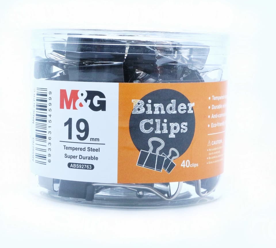Kancelárske klipy 19mm 40ks