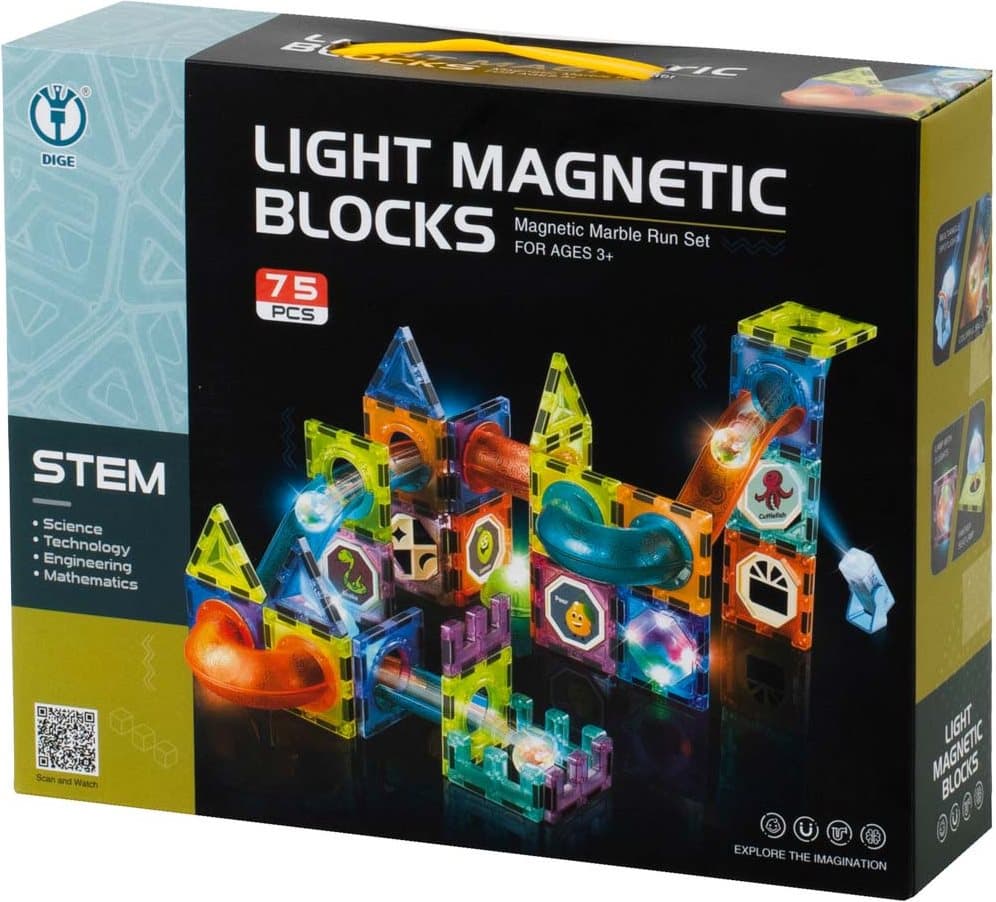KIK Magnetická kuličková dráha 75ks