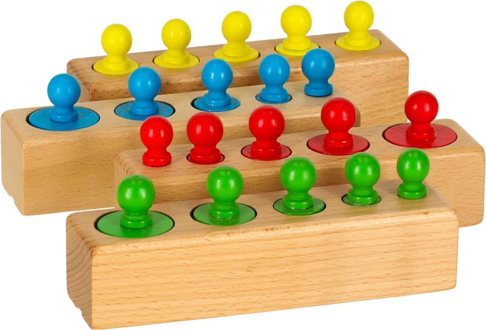 KIK Montessori dřevěné válcové závaží