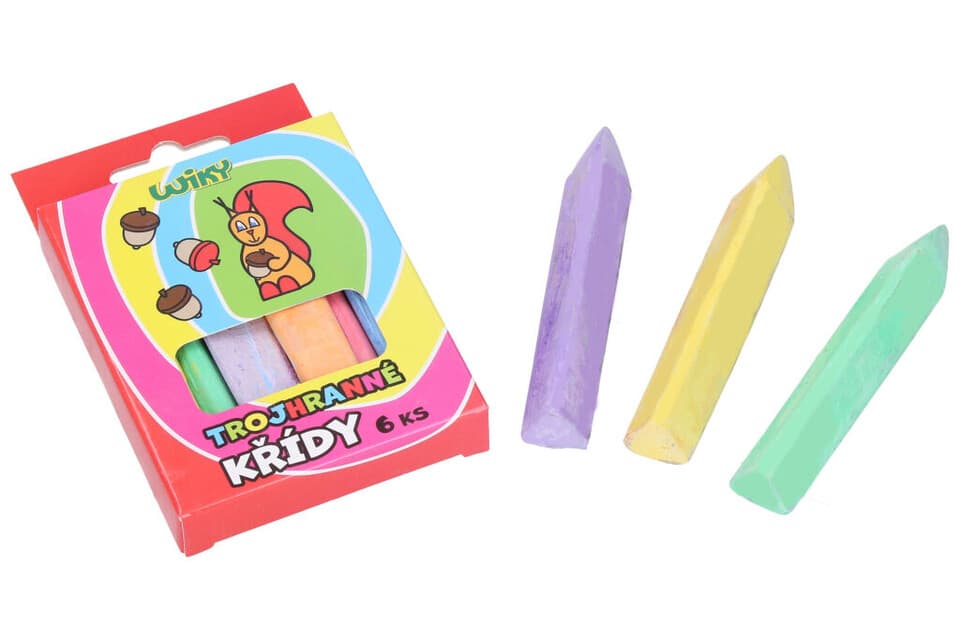 Kriedy trojhranné, chodníkové 6ks