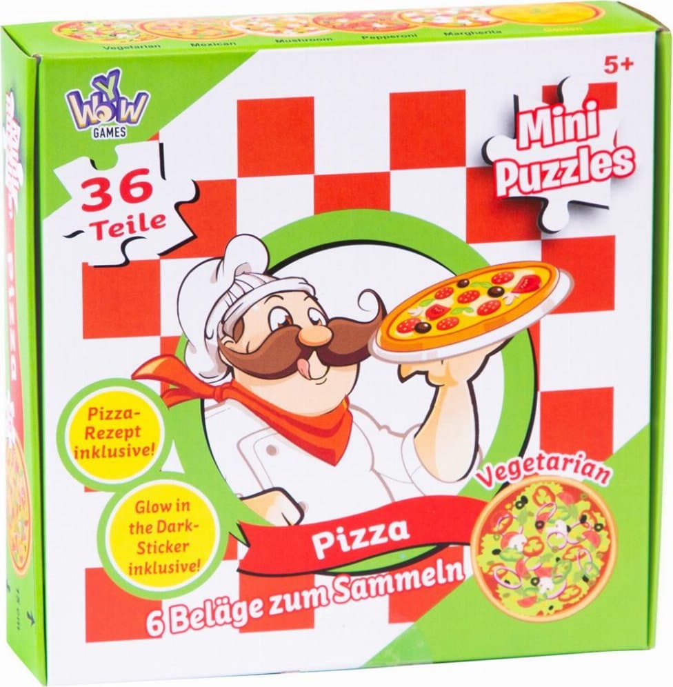 Kulaté puzzle Pizza 36 dílků (mix)