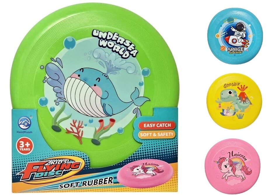 Lietajúci tanier s obrázkom 18cm - modrá