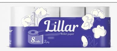 Lillar Toaletný papier 8rol/2vrstv./19m/160 ústržk.