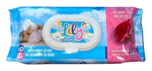 Lily vlhčené utierky ruža 60ks FLIP TOP