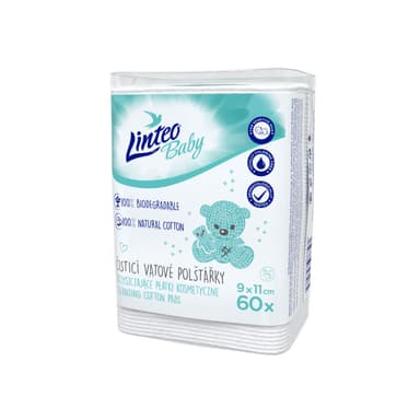 Linteo detské vatové čistiace tampóny 60ks