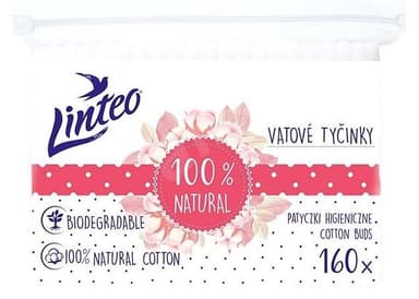 Linteo vatové tyčinky papierové 160ks zips