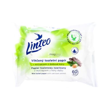 Linteo vlhčený toaletný papier 60ks  dubová kôra