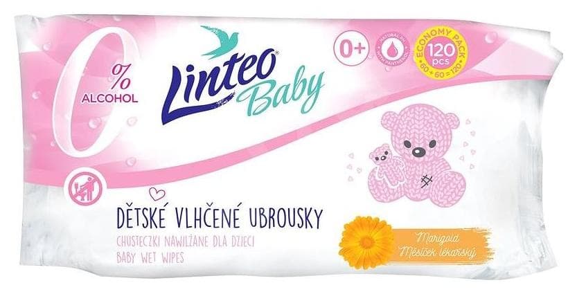 Linteo Vlhčené utierky 120ks Baby soft and cream