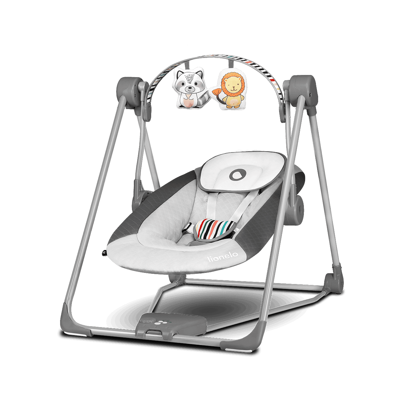 LIONELO Dětské houpací křesílko Otto Cozy Grey