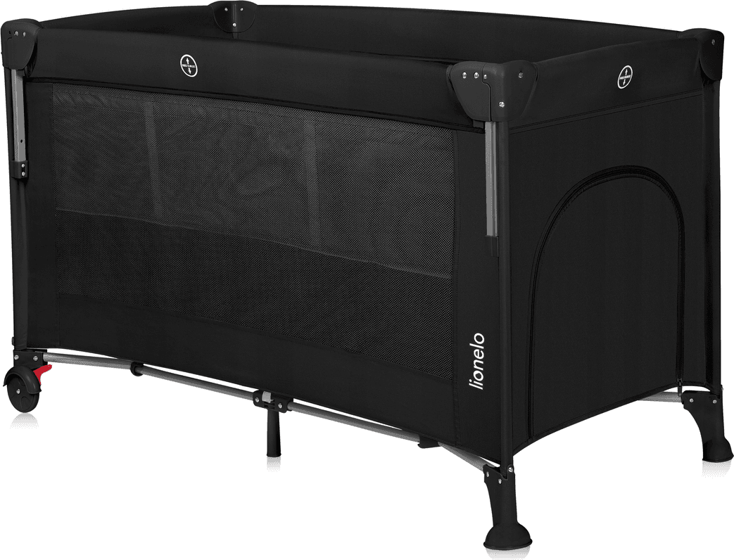 LIONELO Postýlka cestovní Ellen 3v1 Black Carbon