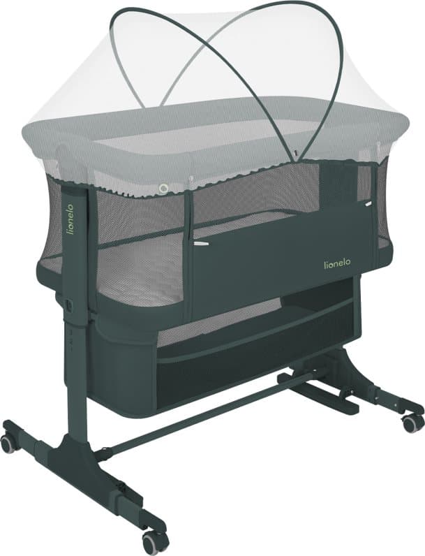 LIONELO Postýlka Jodie 3v1 Green Graphite