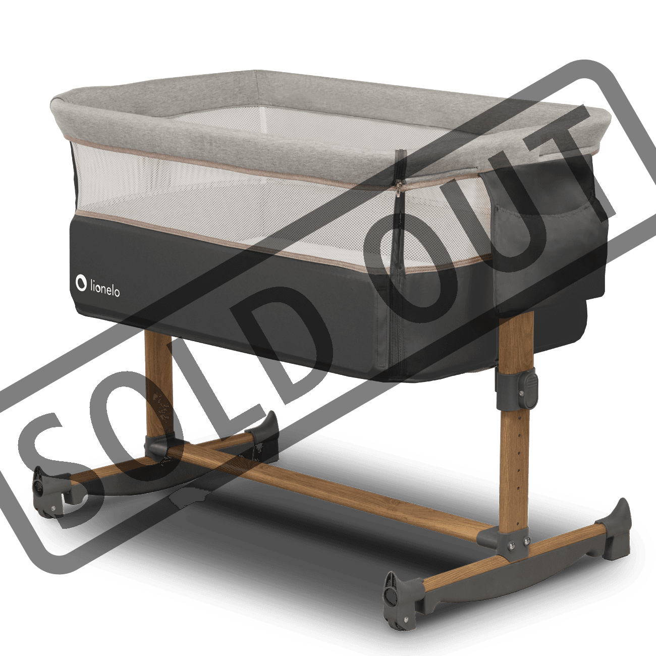 LIONELO Postýlka Leonie 3v1 Grey Stone