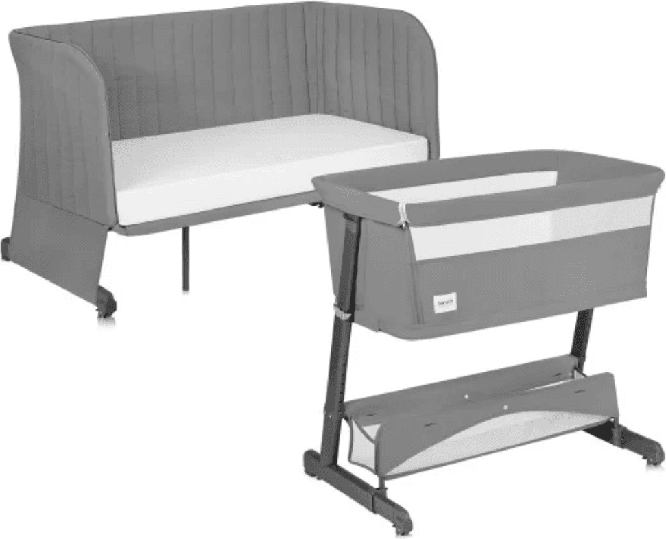 LIONELO Postýlka Thomi Plus 5v1 Grey Concrete