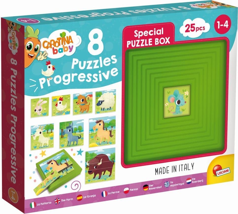LISCIANI Progresivní puzzle Farma 8v1