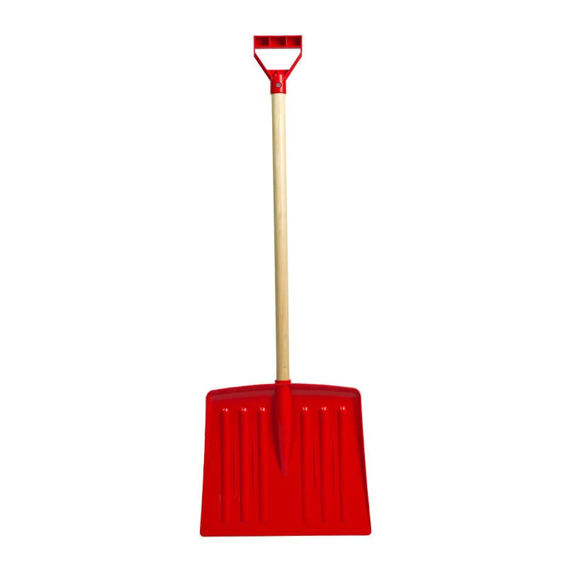 Lopata na sneh s drevenou násadou 30 cm, červená