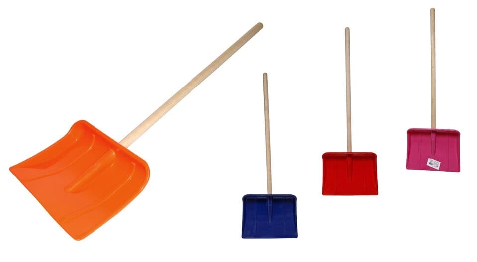 Lopata na sneh s drevenou rúčkou 87cm - červená