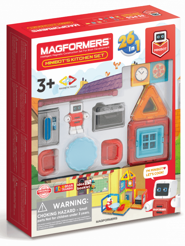 MAGFORMERS MINI robůtek v kuchyni 33 dílků