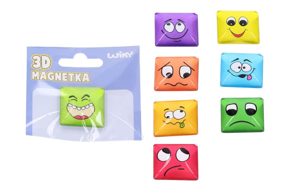 Magnetka sklenená 3D tvár 3cm