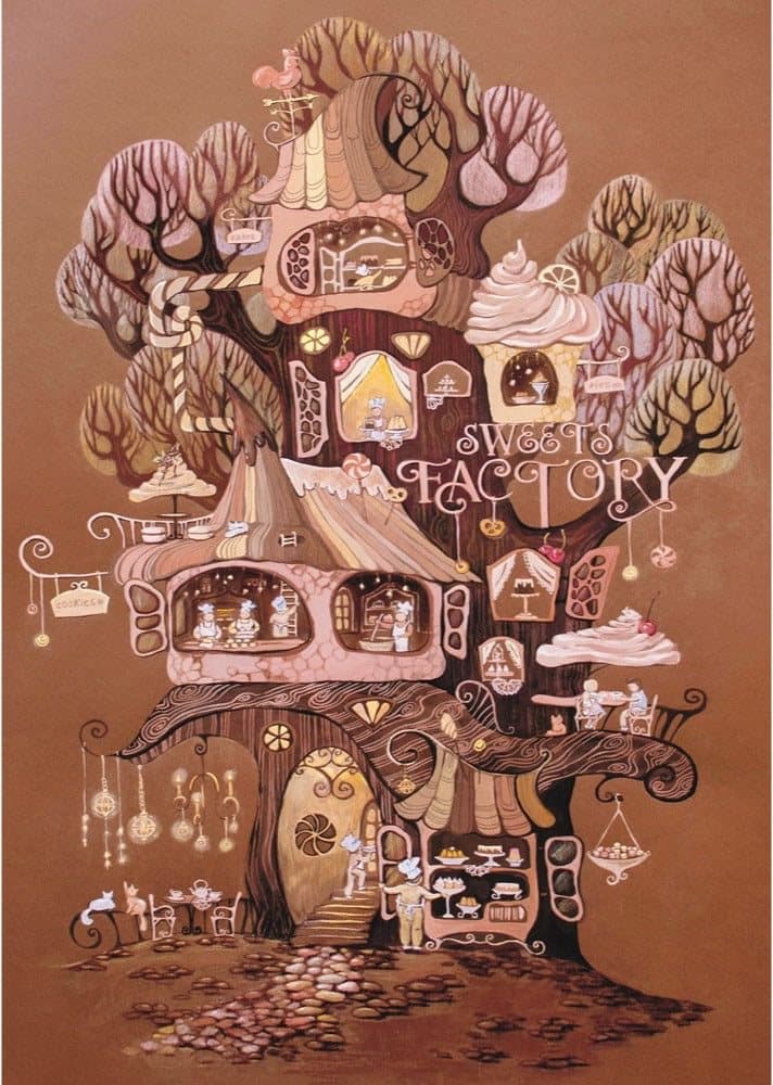 MAGNOLIA Puzzle Továrna na sladkosti 1000 dílků