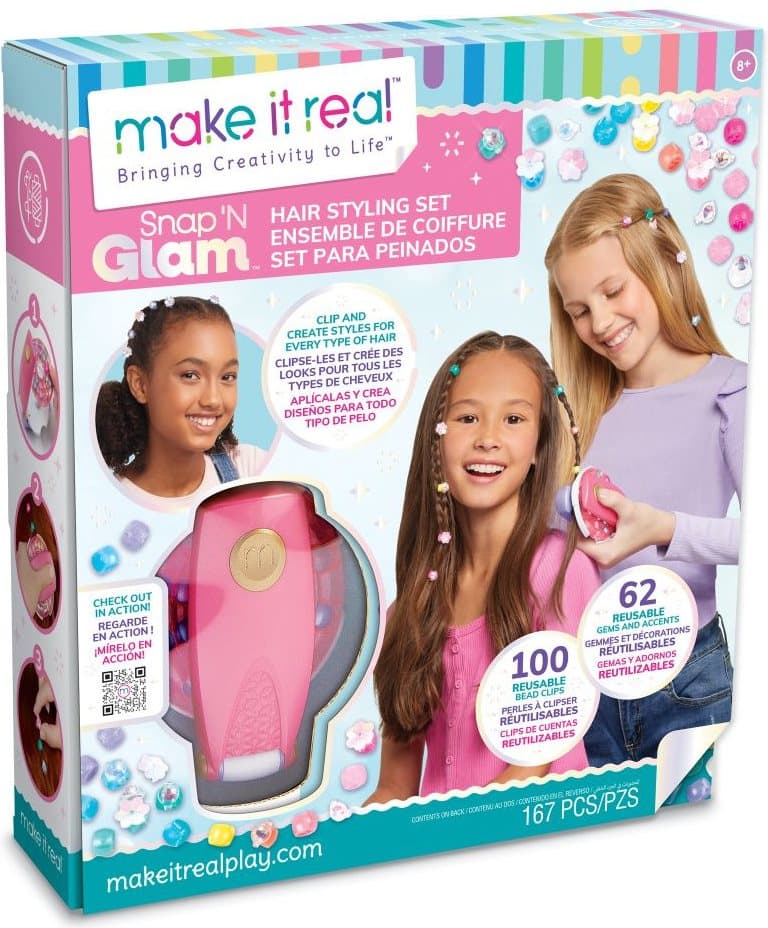 MAKE IT REAL Korálky do vlasů s aplikátorem