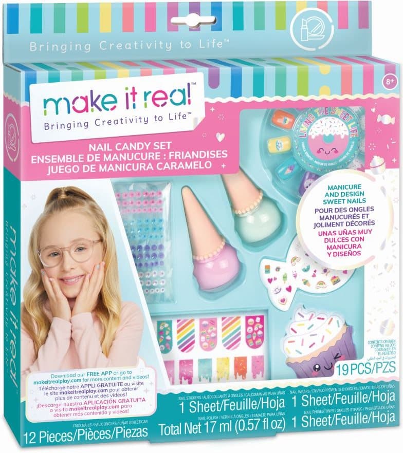 MAKE IT REAL Laky na nehty se zdobením Candy