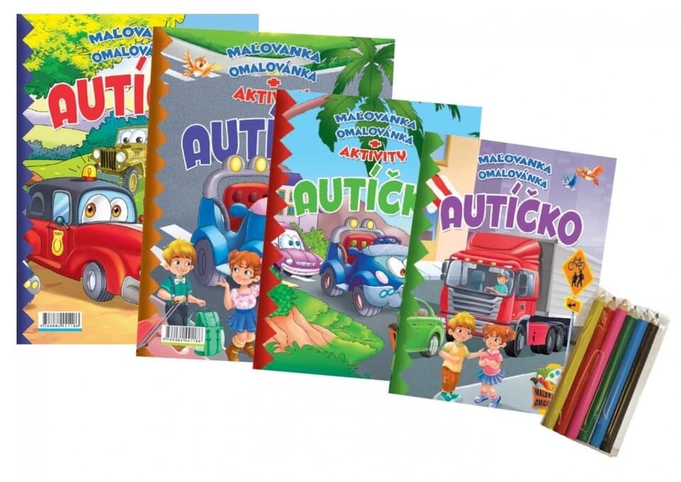 Maľovanka s aktivitami Autíčko