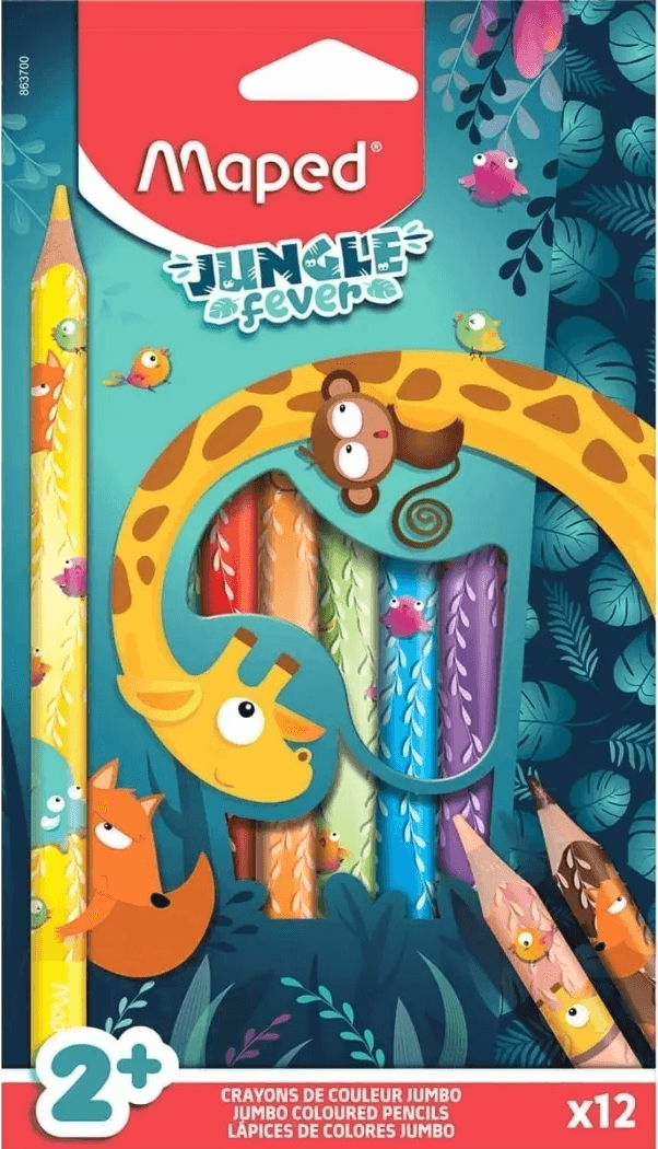 MAPED Pastelky Jungle Fever Jumbo 12ks