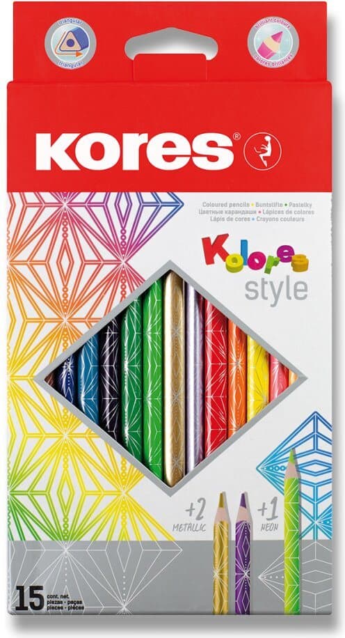 MAPED Trojhranné pastelky Kolores Style 15ks