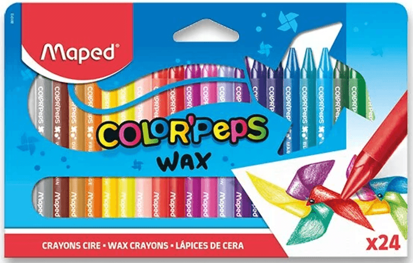 MAPED Trojhranné voskovky Color'Peps Wax 24ks