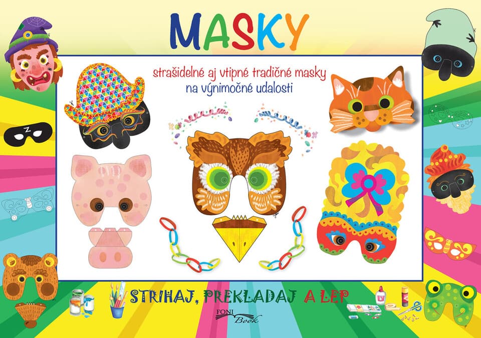 Masky vystrihovačky na karneval
