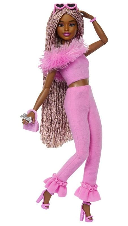 Mattel Barbie deluxe modelka nohavicový kostým
