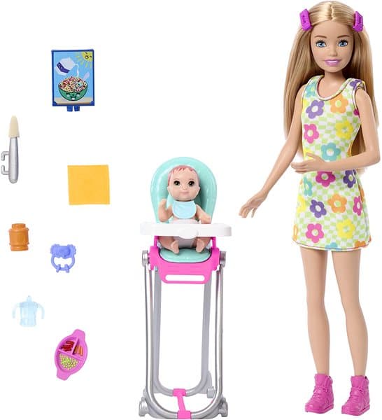 Mattel Barbie opatrovateľka v kvetinových šatách