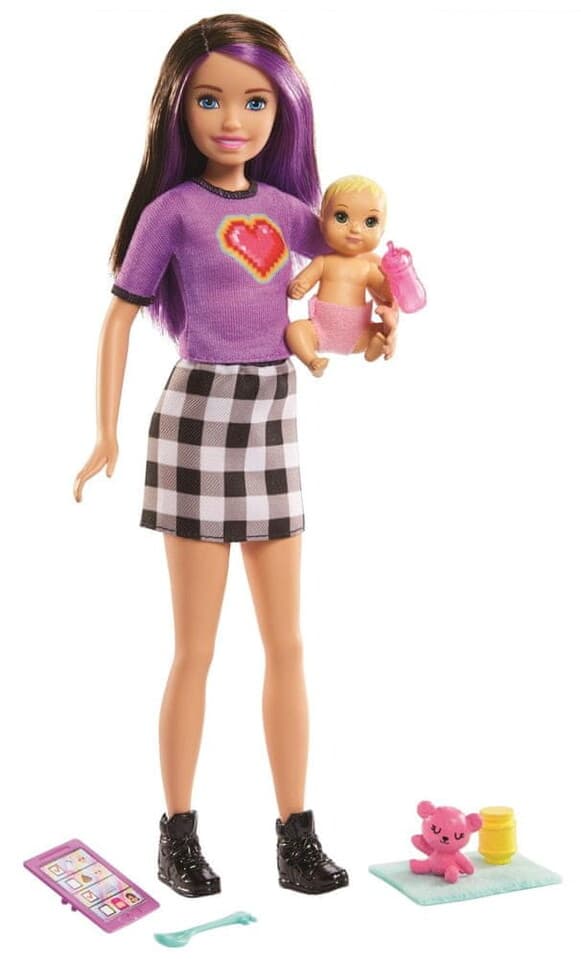 Mattel Barbie Skipper pestúnka s dieťatkom