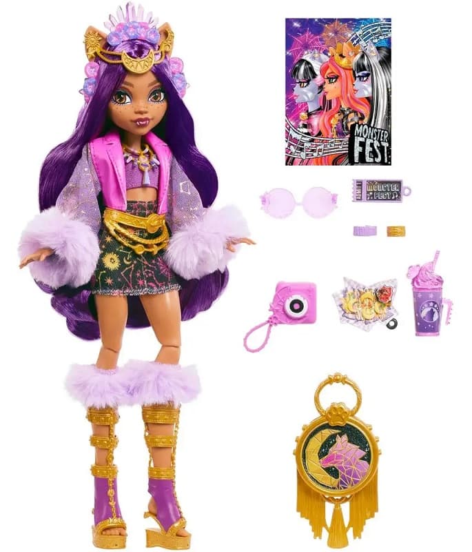 Mattel Monster High Fest Bábika Clawdeen Wolf