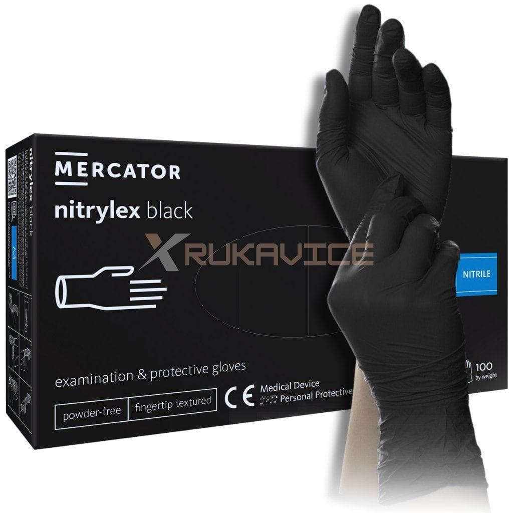 Mercator Nitrilové rukavice M 100ks čierne