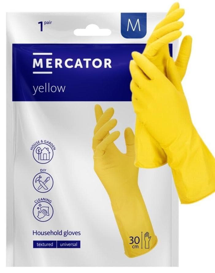 Mercator Rukavice gumové žlté M