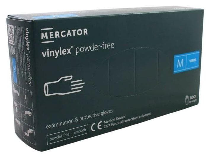 Mercator Vinylové rukavice M 100ks Powder-free