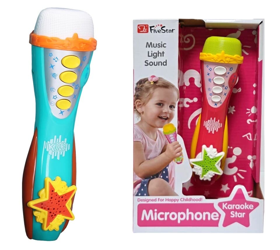 Mikrofón s efektmi 19cm - modrá