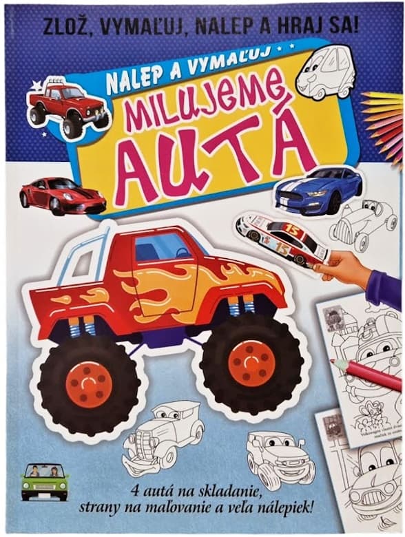 Milujeme autá nalep a vymaľuj