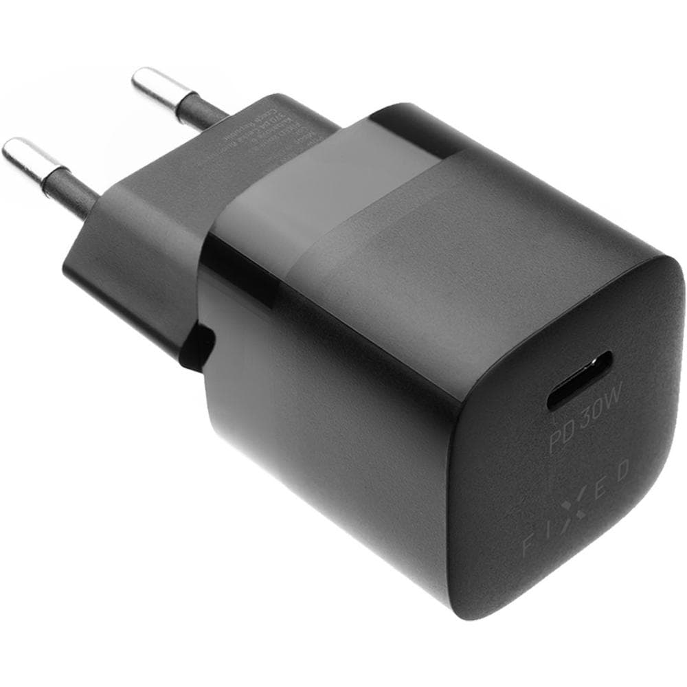 Mini adaptér,USB-C, 30W, čierny FIXED